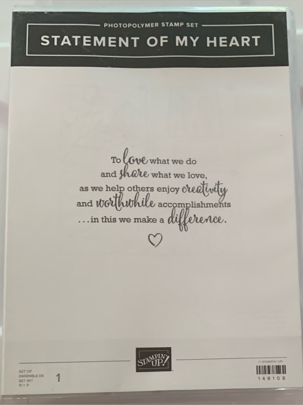 Stampin' Up! 'Statement of My Heart' Stamp